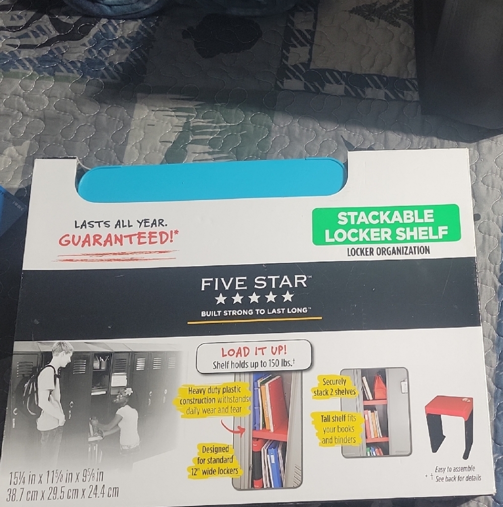 Five Star Blue Stackable Locker Organizer